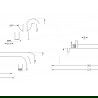 Mexen wall mounted shower arm 40 cm Gold - 79211-50