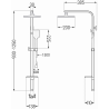 Mexen Q62 shower column, brushed gun gray - 798626295-66
