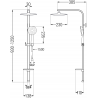 Mexen Q67 shower column, Black - 798676795-70