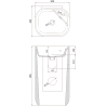 Mexen Irma freestanding sink 50 x 46 cm, white - 26145100