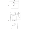 Mexen Liza free-standing sink 43 x 38 cm, black matte - 26154470