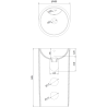 Mexen Mana freestanding sink 46 x 46 cm, black matte - 26074670