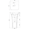 Mexen Nel freestanding washbasin 44 x 43 cm, white - 26134500