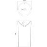Mexen Nerda free-standing basin 46 x 46 cm, white - 26084600