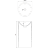 Mexen Nerda freestanding washbasin 46 x 46 cm, matte black - 26084670