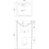 Mexen Oda freestanding washbasin 42 x 42 cm, matte black - 26124770