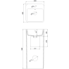 Mexen Otra freestanding sink 40 x 40 cm, white - 26034000