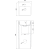 Mexen Otra freestanding washbasin 40 x 40 cm, black matte - 26034070
