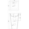Mexen Pia freestanding sink 47 x 47 cm, matte black - 26104770