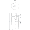 Mexen Rena freestanding washbasin 40 x 40 cm, white - 26014000