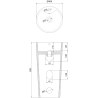 Mexen Rena freestanding washbasin 40 x 40 cm, black matte - 26014070