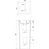 Mexen Sira freestanding sink 34 x 32 cm, white - 26023300
