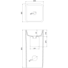 Mexen Tana freestanding sink 40 x 40 cm, white - 26044000