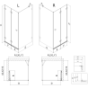 Mexen Lunar-F foldable left shower cabin 90 x 90 cm, transparent, brushed gold - 836-090-090-55-00-L
