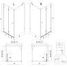 Mexen Lunar-F foldable shower enclosure right 100 x 90 cm, transparent, chrome - 836-100-090-01-00-P