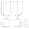 Mexen Lunar-F L folding shower cabin left 95 x 80 cm, transparent, chrome - 836L-095-080-01-00-L