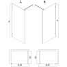 Mexen Lunar Walk-in Shower Wall Left 70 x 200 cm, Clear 8 mm, Brushed Nickel - 830-070-000-97-00-L