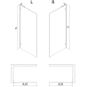 Mexen Lunar L Walk-in Shower Wall Left 110 x 200 cm, Transparent 8 mm, Rose Gold - 830L-110-000-60-00-L