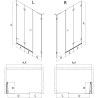Mexen Lunar-F L folding shower door left 120 cm, transparent, white - 836SL-120-050-20-00-L