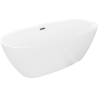 Mexen Luvo Slim freestanding bathtub 170 x 75 cm, white, brushed copper overflow - 52801707500-65