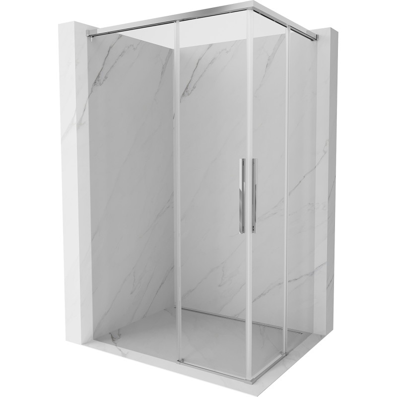Mexen Rox Duo Sliding Shower Cabin 120 x 85 cm, Transparent, Chrome - 8C2D-120-085-01-00