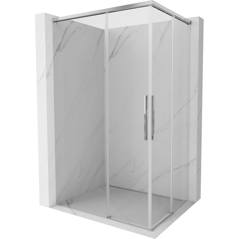Mexen Rox Duo sliding shower enclosure 110 x 95 cm, transparent, chrome - 8C2D-110-095-01-00