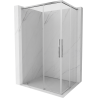 Mexen Rox Duo sliding shower cabin 110 x 100 cm, transparent, chrome - 8C2D-110-100-01-00