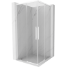 Mexen Rox Duo Sliding Shower Enclosure 75 x 75 cm, Transparent, White - 8C2D-075-075-20-00