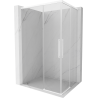 Mexen Rox Duo sliding shower cabin 95 x 75 cm, transparent, white - 8C2D-095-075-20-00
