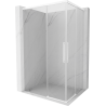 Mexen Rox Duo Sliding Shower Cabin 90 x 80 cm, Transparent, White - 8C2D-090-080-20-00