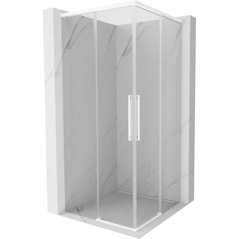 Mexen Rox Duo sliding shower cabin 90 x 90 cm, transparent, white - 8C2D-090-090-20-00