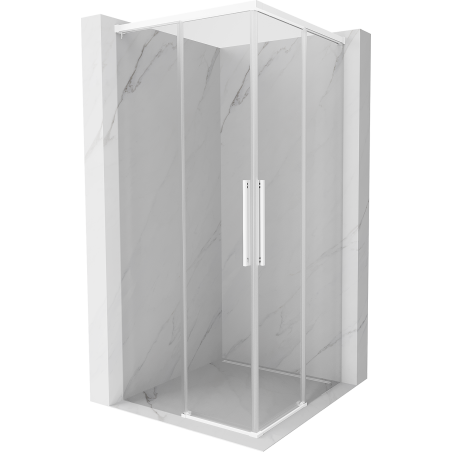 Mexen Rox Duo sliding shower cabin 90 x 90 cm, transparent, white - 8C2D-090-090-20-00