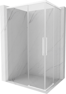 Mexen Rox Duo sliding shower enclosure 110 x 80 cm, transparent, white - 8C2D-110-080-20-00