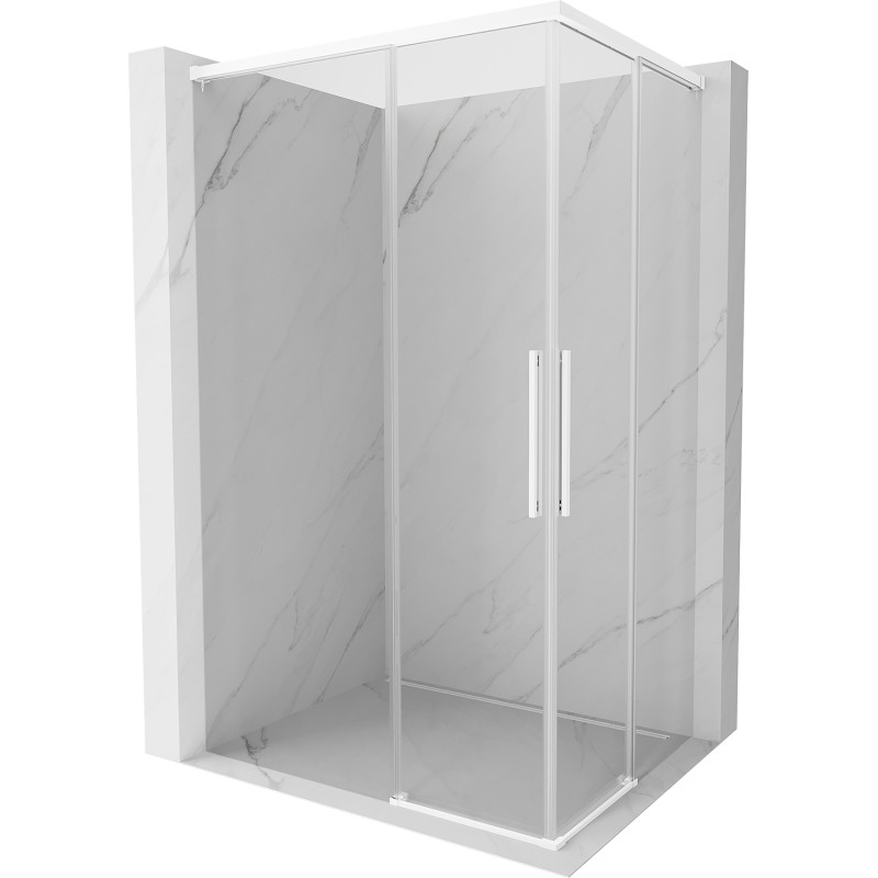 Mexen Rox Duo sliding shower cabin 100 x 95 cm, transparent, white - 8C2D-100-095-20-00