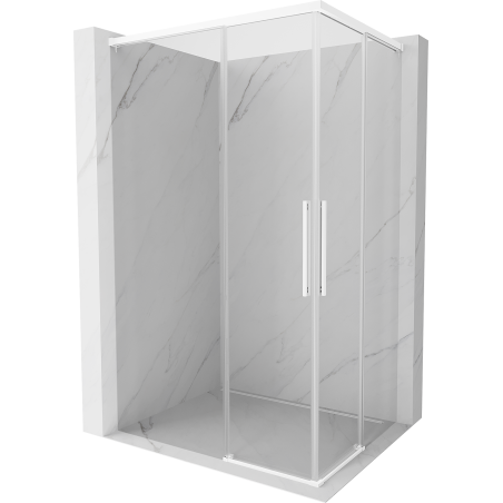 Mexen Rox Duo sliding shower cabin 100 x 95 cm, transparent, white - 8C2D-100-095-20-00