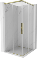 Mexen Rox Duo Sliding Shower Cabin 75 x 75 cm, Transparent, Gold - 8C2D-075-075-50-00