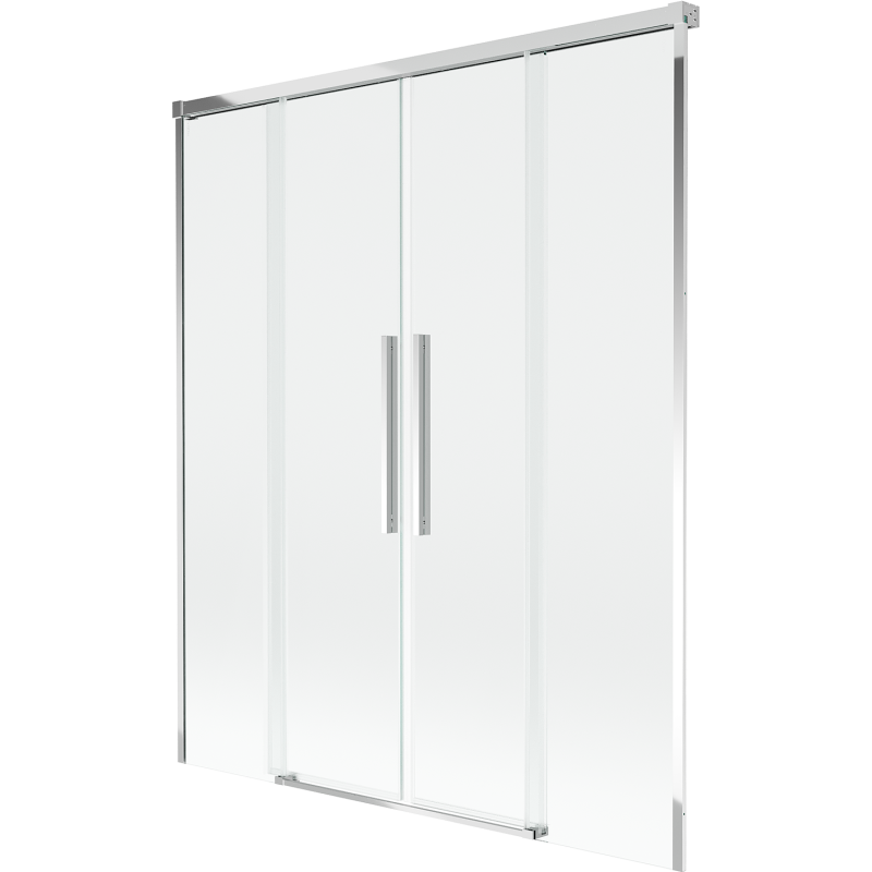 Mexen Rox folding shower screen 2-panel sliding 140 x 150 cm, transparent, chrome - 8C9-140-002-01-00