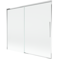 Mexen Rox 2-wing sliding bath screen 180 x 150 cm, transparent, chrome - 8C9-180-001-01-00