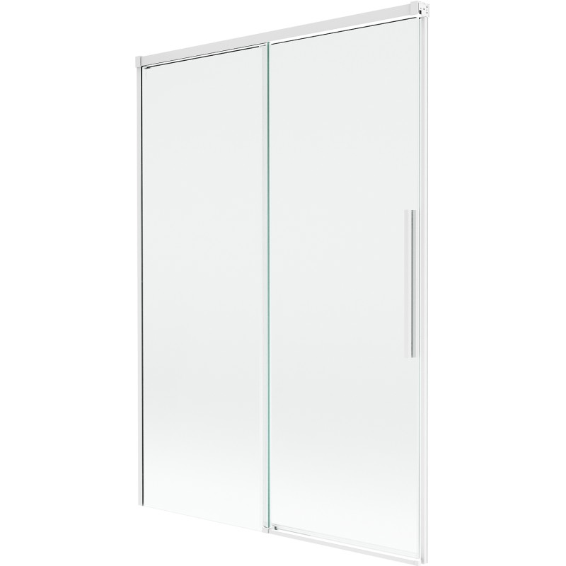 Mexen Rox 2-wing sliding bathtub screen 120 x 150 cm, transparent, white - 8C9-120-001-20-00