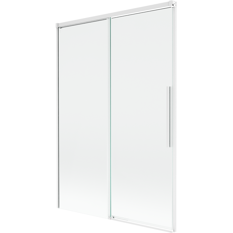 Mexen Rox 2-wing sliding shower screen 120 x 150 cm, transparent, white - 8C9-120-001-20-00