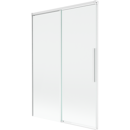 Mexen Rox 2-wing sliding bathtub screen 120 x 150 cm, transparent, white - 8C9-120-001-20-00