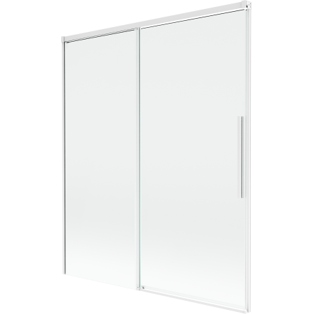 Mexen Rox sliding 2-panel bathtub screen 140 x 150 cm, transparent, white - 8C9-140-001-20-00