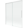 Mexen Rox sliding 2-panel bathtub screen 140 x 150 cm, transparent, white - 8C9-140-001-20-00
