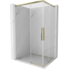 Mexen Rox Duo sliding shower enclosure 95 x 75 cm, transparent, gold - 8C2D-095-075-50-00