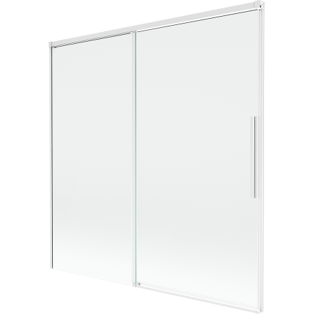 Mexen Rox 2-Panel Sliding Bathtub Screen 160 x 150 cm, Transparent, White - 8C9-160-001-20-00