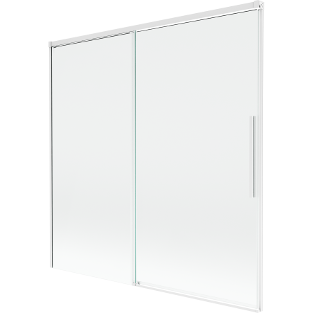 Mexen Rox sliding bathtub screen 2-wing 160 x 150 cm, transparent, white - 8C9-160-001-20-00