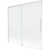 Mexen Rox 2-Panel Sliding Bathtub Screen 160 x 150 cm, Transparent, White - 8C9-160-001-20-00