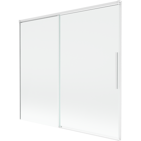 Mexen Rox 2-wing sliding bathtub screen 170 x 150 cm, transparent, white - 8C9-170-001-20-00