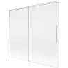 Mexen Rox 2-wing sliding bathtub screen 170 x 150 cm, transparent, white - 8C9-170-001-20-00