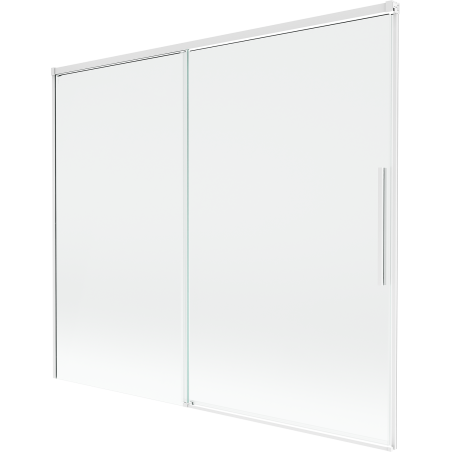 Mexen Rox 2-Panel Sliding Bathtub Screen 180 x 150 cm, Transparent, White - 8C9-180-001-20-00